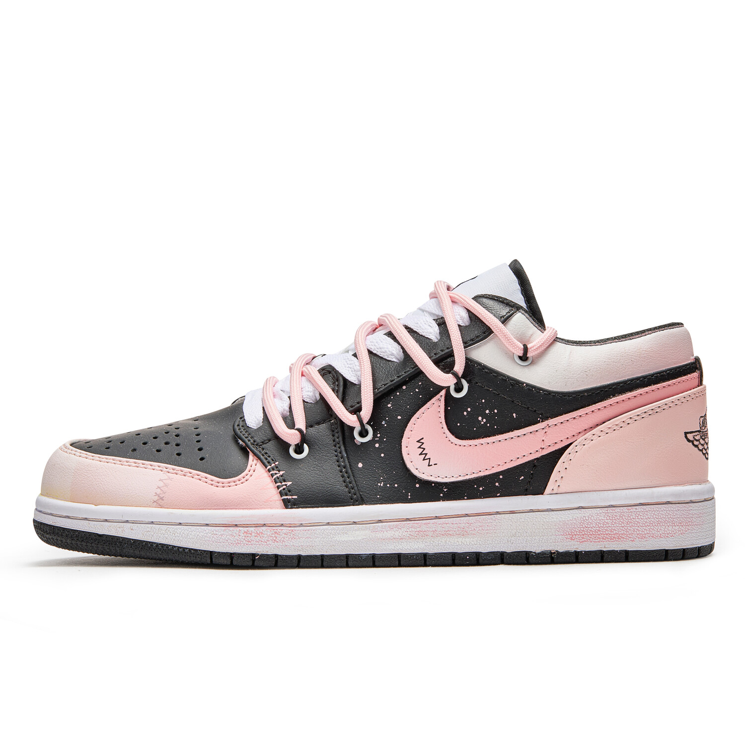

Кроссовки Air JORDAN 1 Vintage Basketball Shoes Women's Low-Top Black Pink, Черный, Кроссовки Air JORDAN 1 Vintage Basketball Shoes Women's Low-Top Black Pink