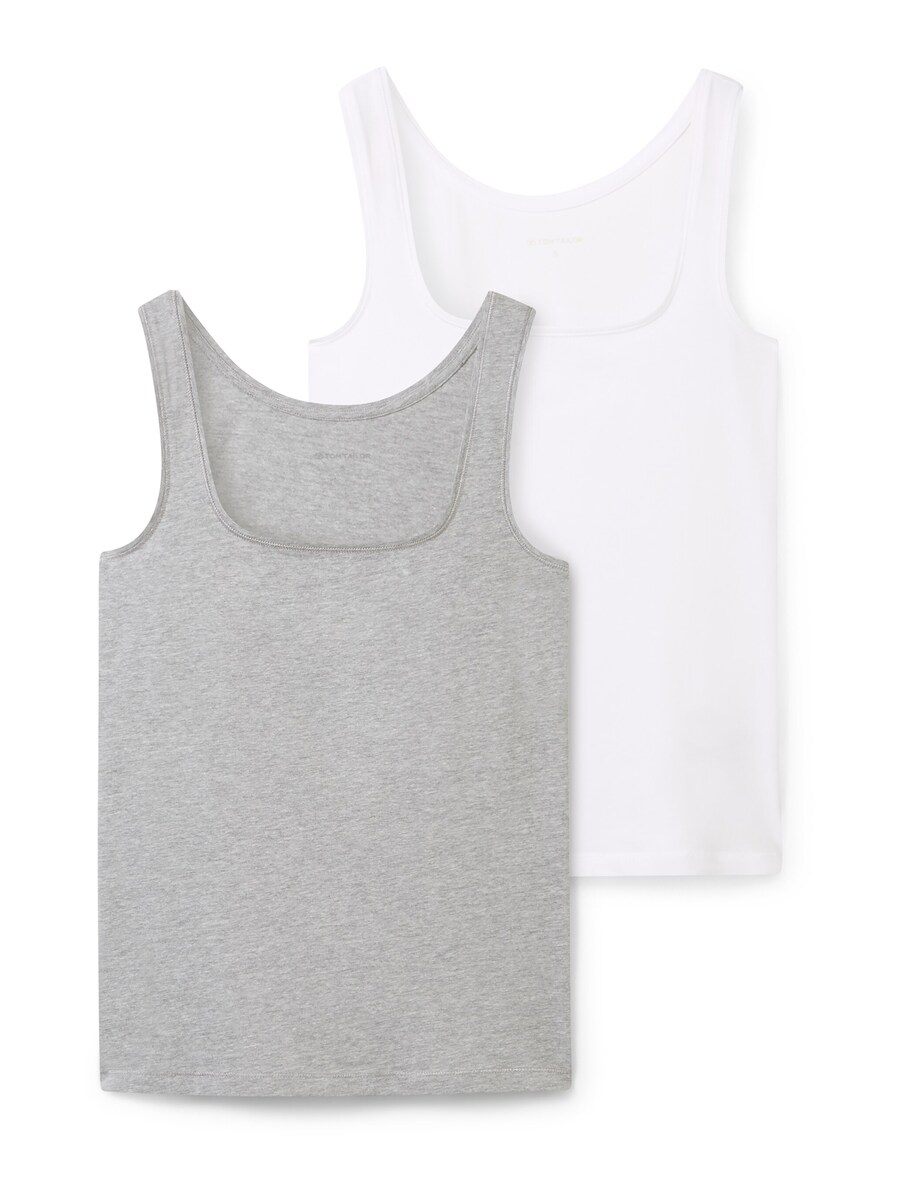

Топ TOM TAILOR, цвет mottled grey/White