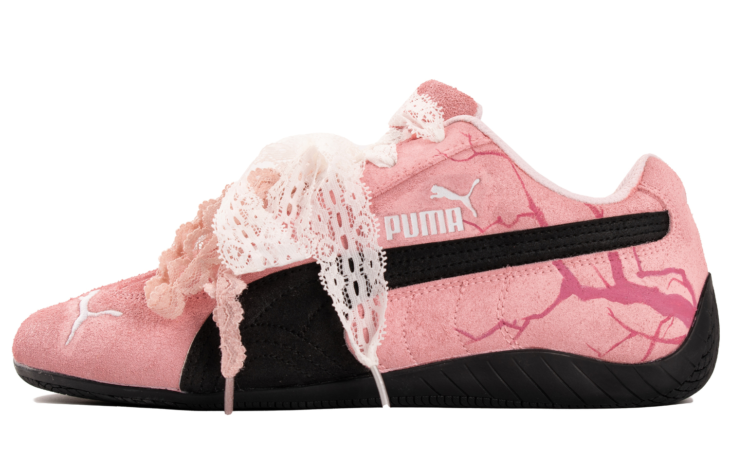 

Speedcat Collection малые персиковые BBL устойчивые к истиранию низкие повседневные кроссовки Unisex Black Pink PUMA, черный/розовый