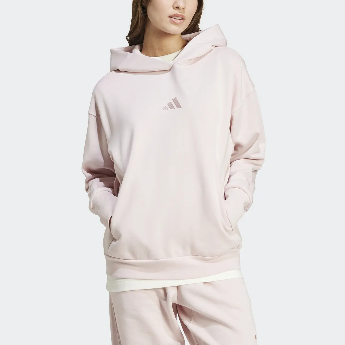 

Толстовка Adidas Sportswear с капюшоном "W ALL SZN BF HD", цвет Sandy Pink