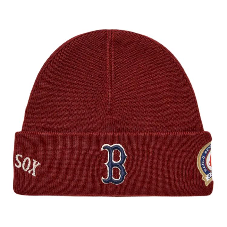 

MLB Бордовая унисекс шапка из полиэстера, Burgundy