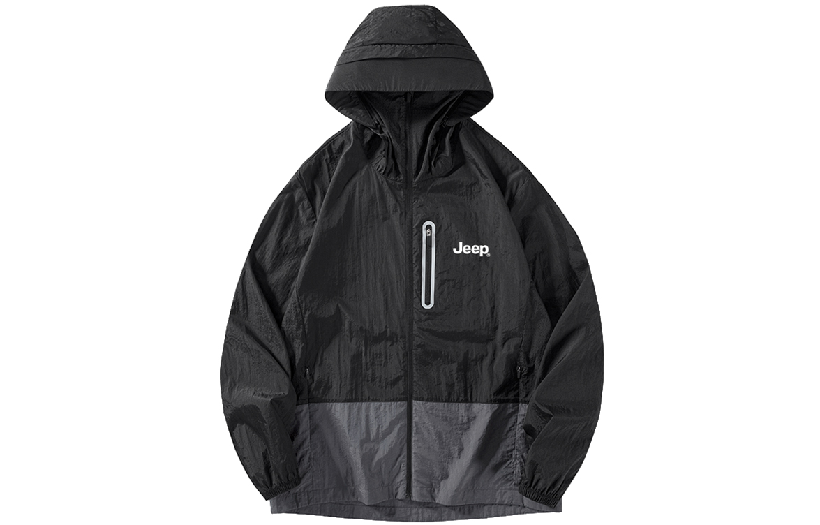 

Одежда для защиты от солнца с UV-защитой, дышащая и быстросохнущая, унисекс Jeep, черный+shadow серый