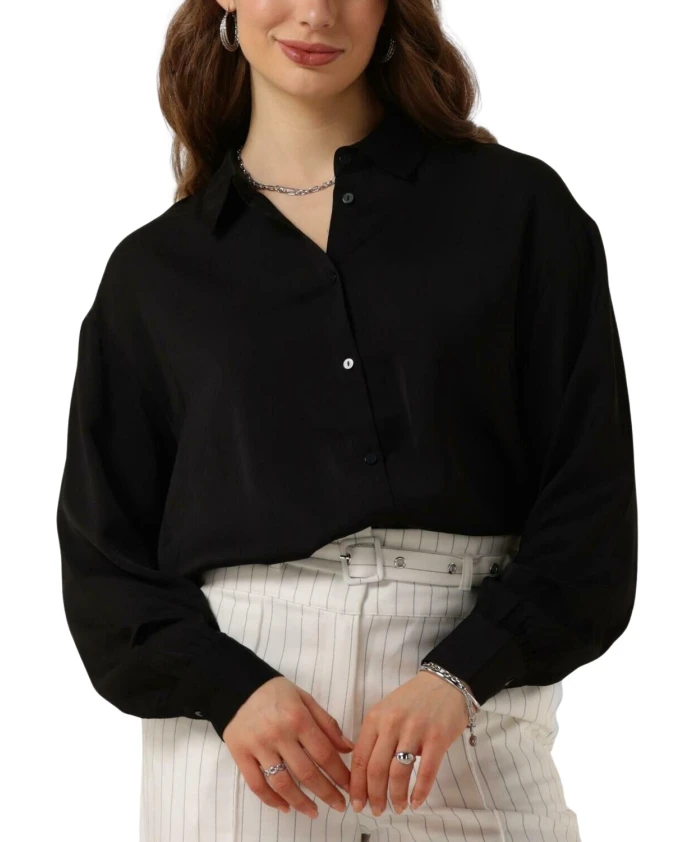 

Элегантная черная блузка для женщин Moss Copenhagen, черный