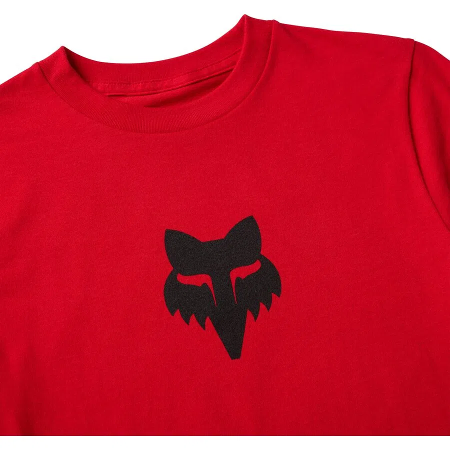 Детская футболка с изображением головы лисы Fox Racing, Tibetan Red — фото 2
