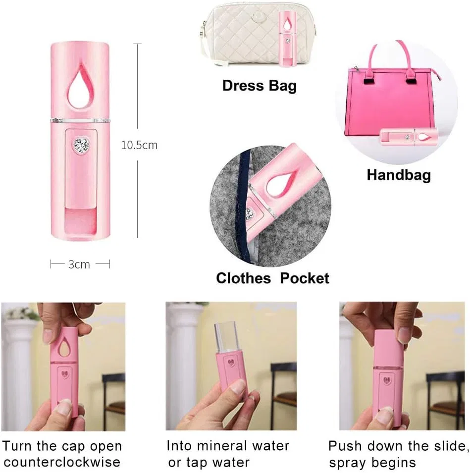 Портативный нано-спрей для лица от ydi, розовый Ydi, Pink — фото 2