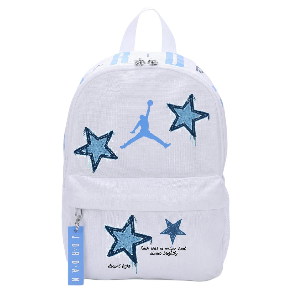 

Jordan Полиэстеровый рюкзак обычный унисекс белый, Denim Stars