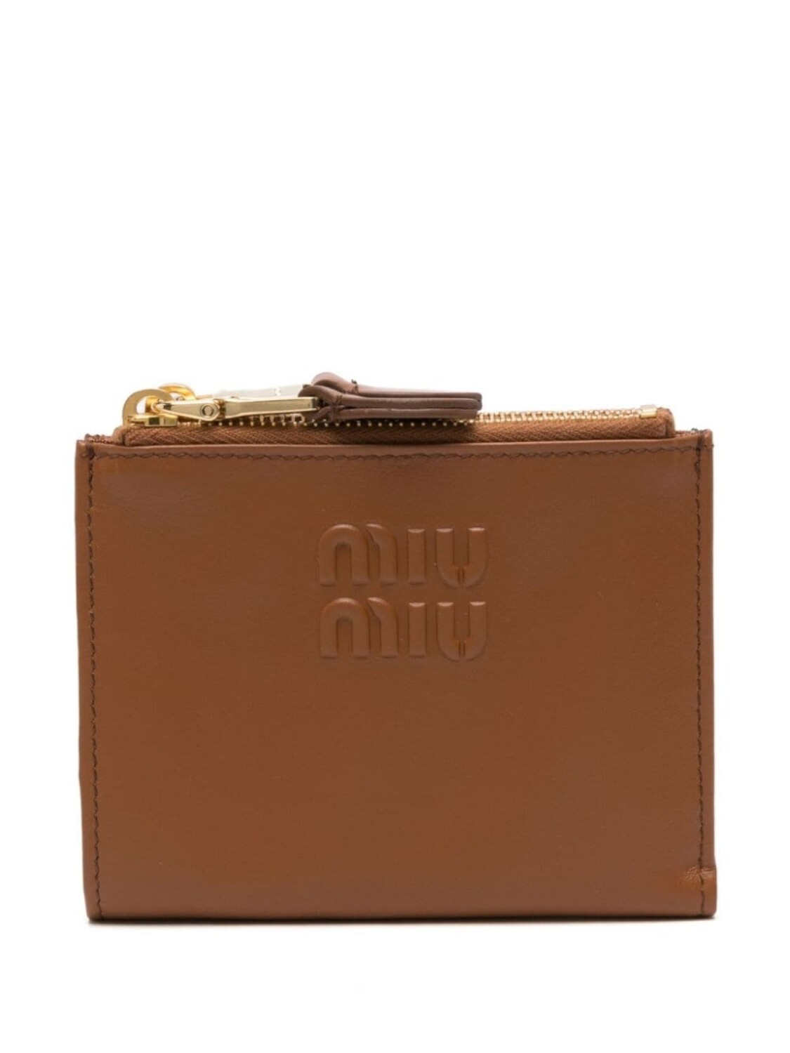 

Miu Miu кошелек с тисненым логотипом, коричневый