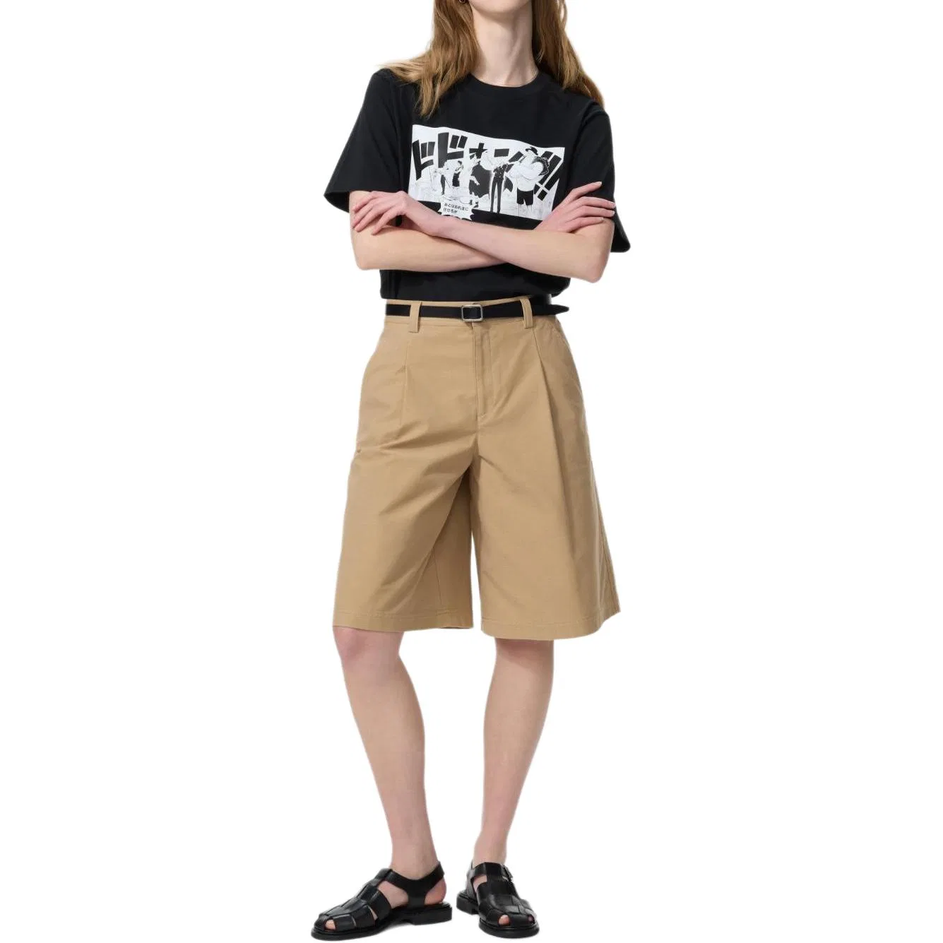 Футболка Uniqlo x Haizeiwang Lianmingkuan SS26 черная — фото 4