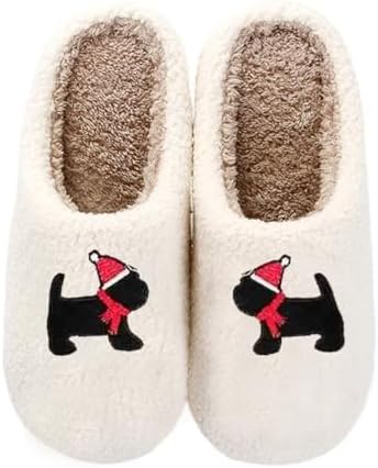 

Рождественские тапочки AISILLI для женщин и мужчин, милые мультяшные зимние плюшевые меховые забавные тапочки, удобные и теплые домашние тапки, Christmas/2