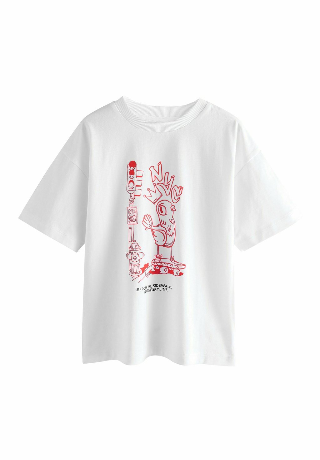 

Футболка с принтом SHORT SLEEVE GRAPHIC STANDARD Next, белый