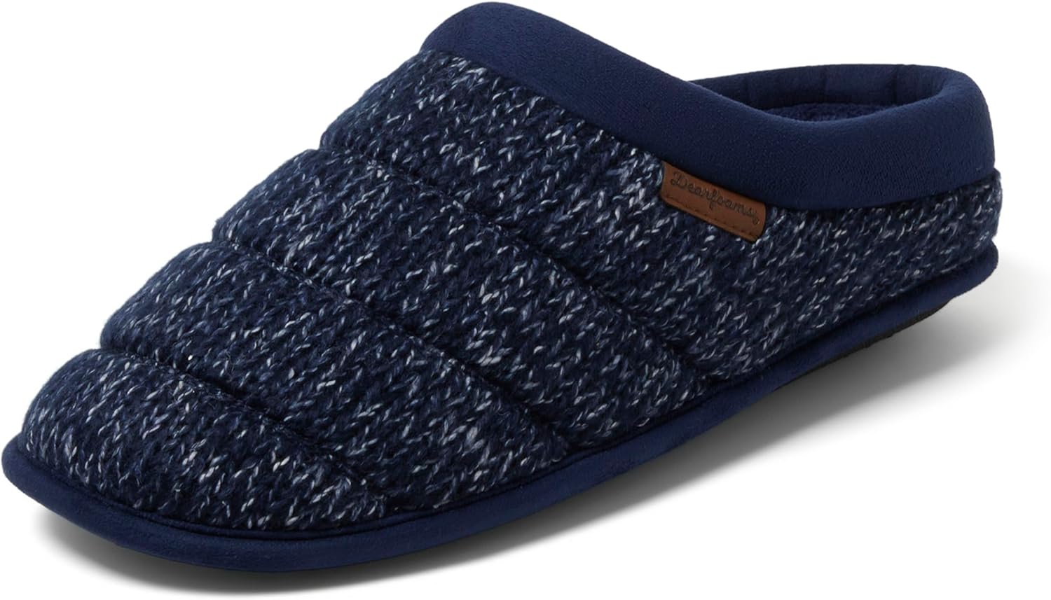 

Мужские домашние тапочки Dearfoams Asher с дышащей мемори-пеной, темно-синий