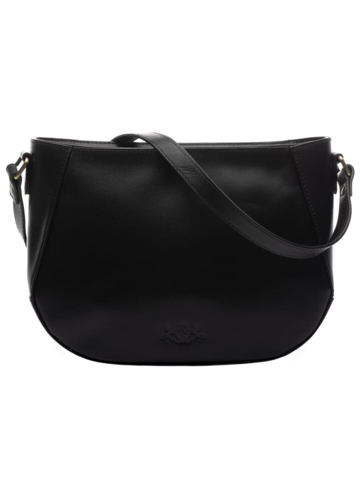 

Наплечная сумка SID & VAIN Leder-Umhängetasche echt Leder Umhängetasche groß schwarz ALBANY, черный