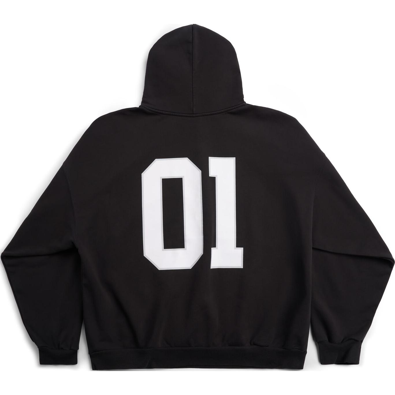 Худи Balenciaga Basketball Series - Large Fit, черный — фото 3