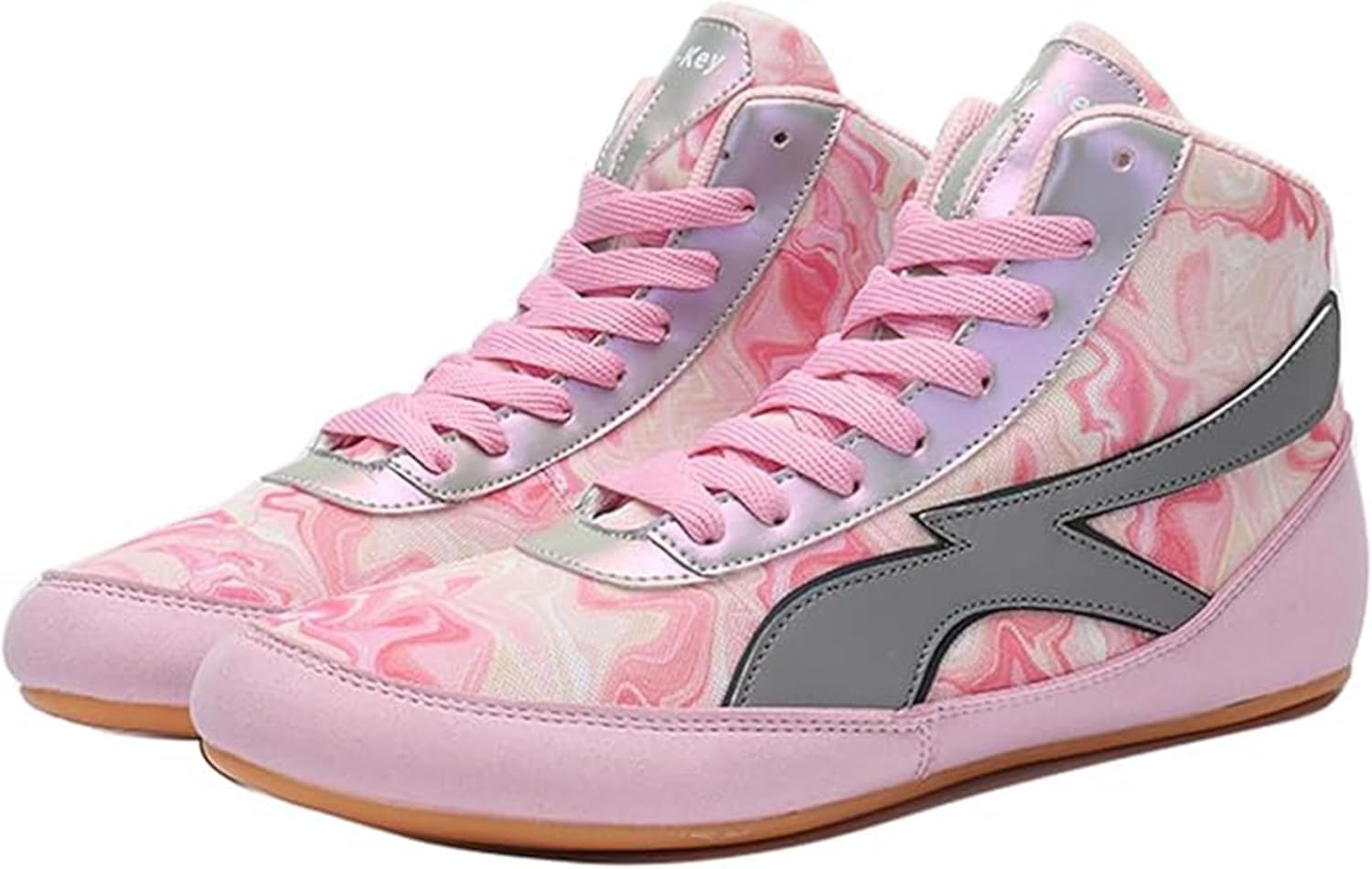 

Профессиональные борцовские ботинки, легкие боксерские ботинки для детей, мужчин и женщин Ybberik, розовый