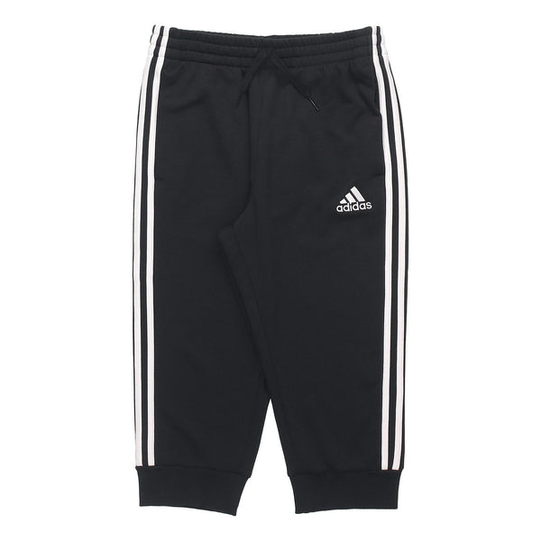 

Спортивные штаны adidas M 3s Ft Tc 34pt Logo Embroidered Stripe Knit Bundle Feet Cropped Pants Black, черный