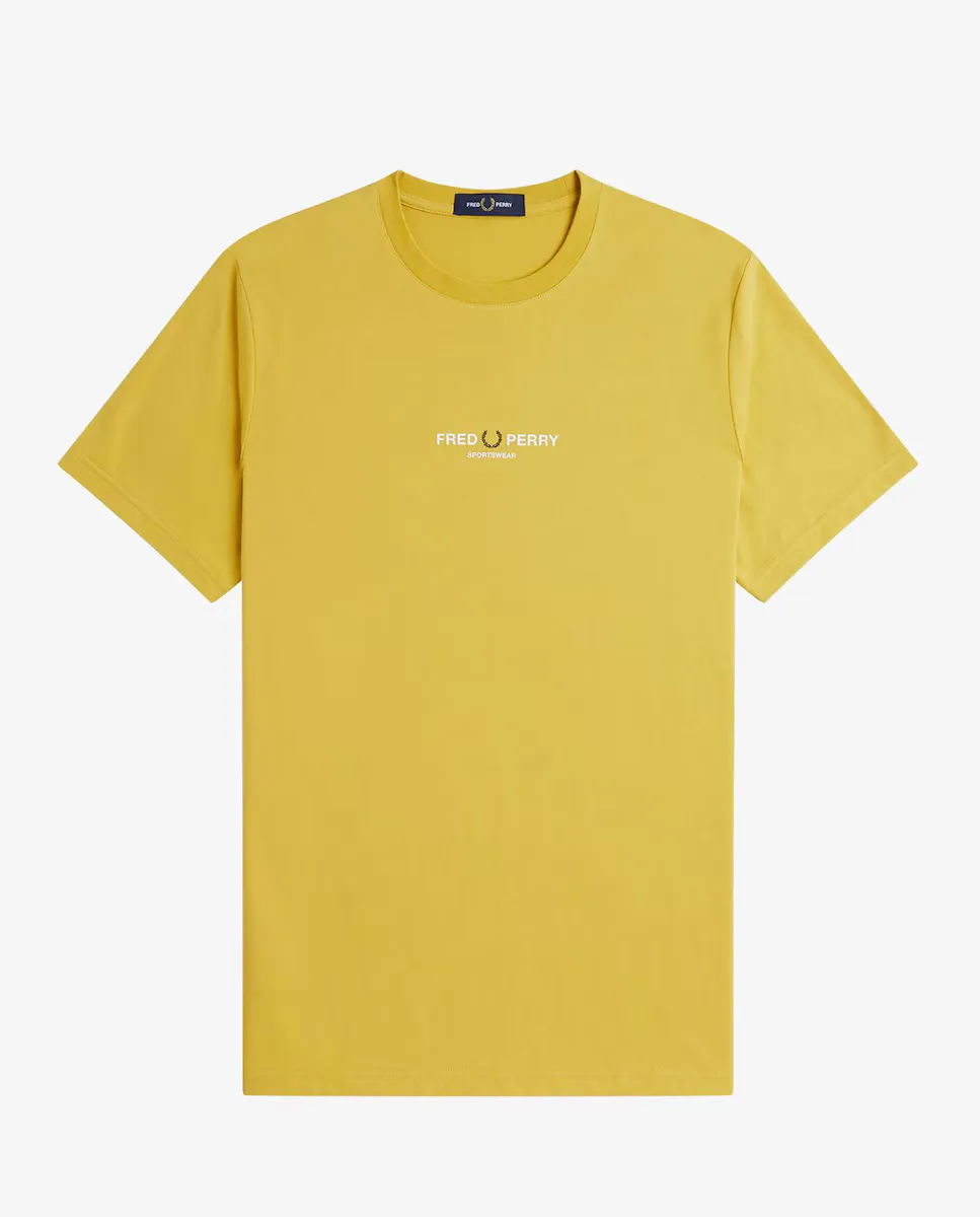 

Мужская футболка с короткими рукавами и круглым вырезом Fred Perry, жёлтый