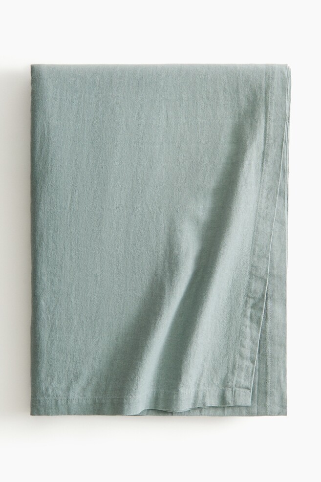 

Скатерть из смесового льна H&M, 140x320 см, зеленый