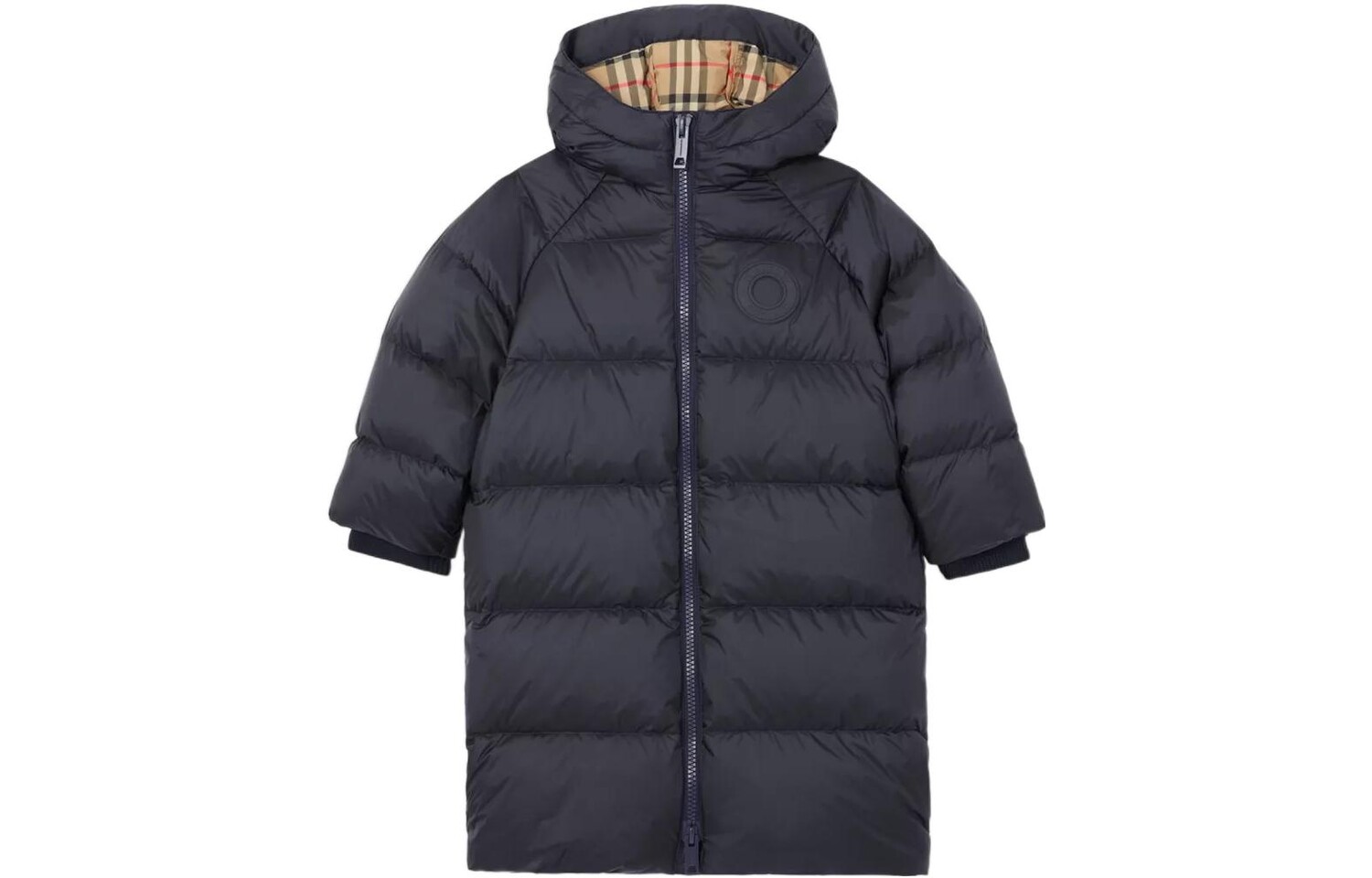 

Детский пуховик Burberry, цвет синий