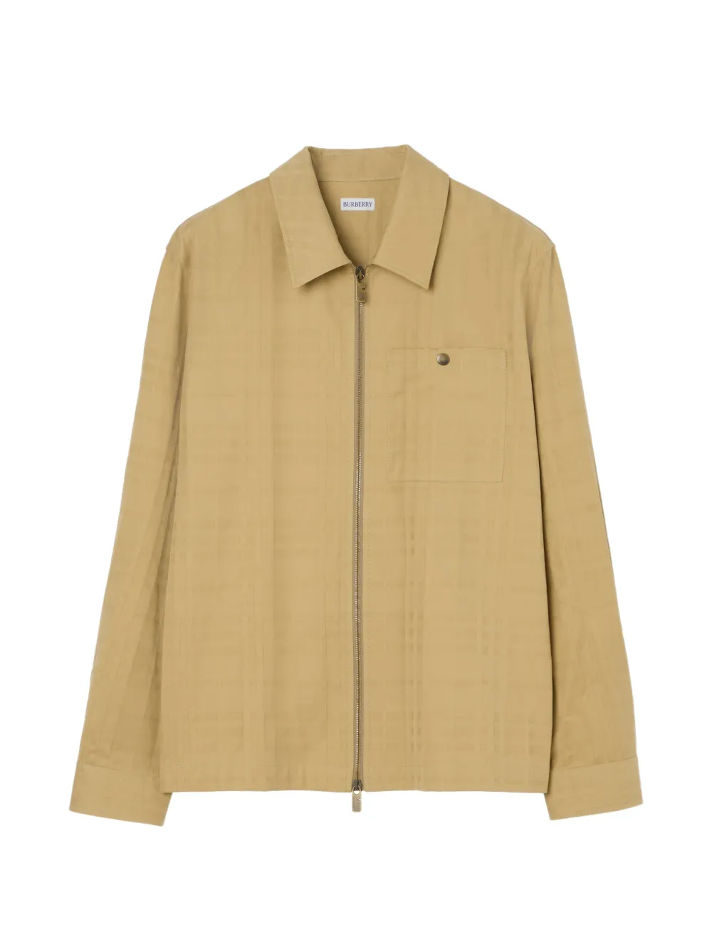 

Клетчатая куртка-рубашка на молнии Burberry, бежевый