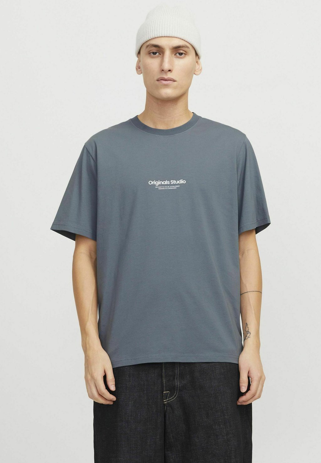 

Рубашка с принтом JORVESTERBRO CREW NECK Jack & Jones, серый