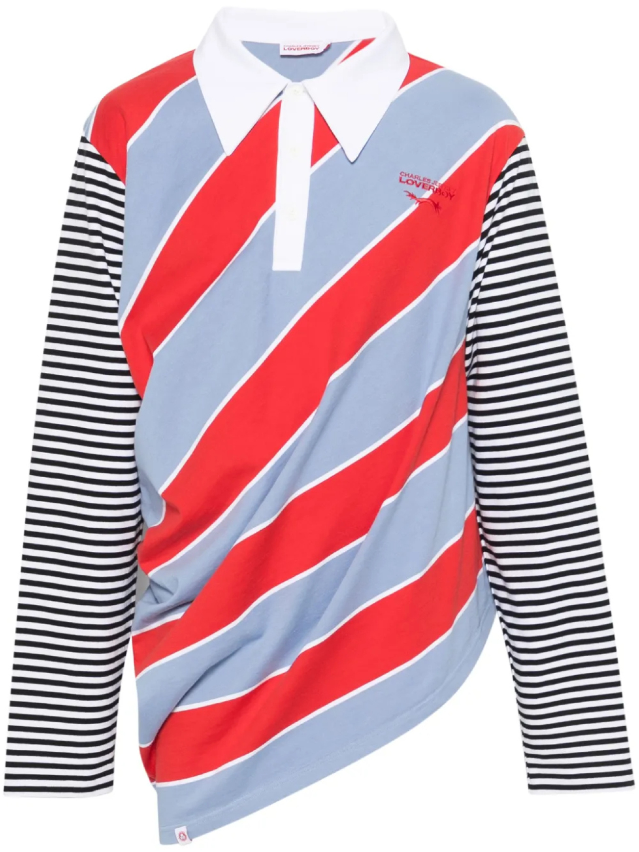 

Charles Jeffrey Loverboy рубашка поло Topsy Turvy, красный