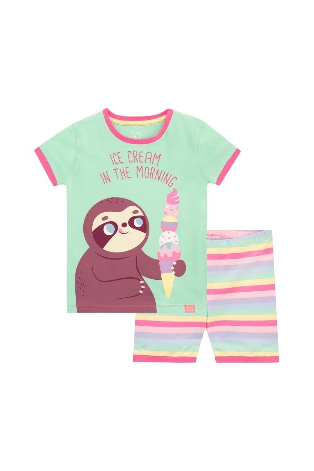 

Уютная обтягивающая пижама Sloth Ice Cream Rainbow Harry Bear, зеленый