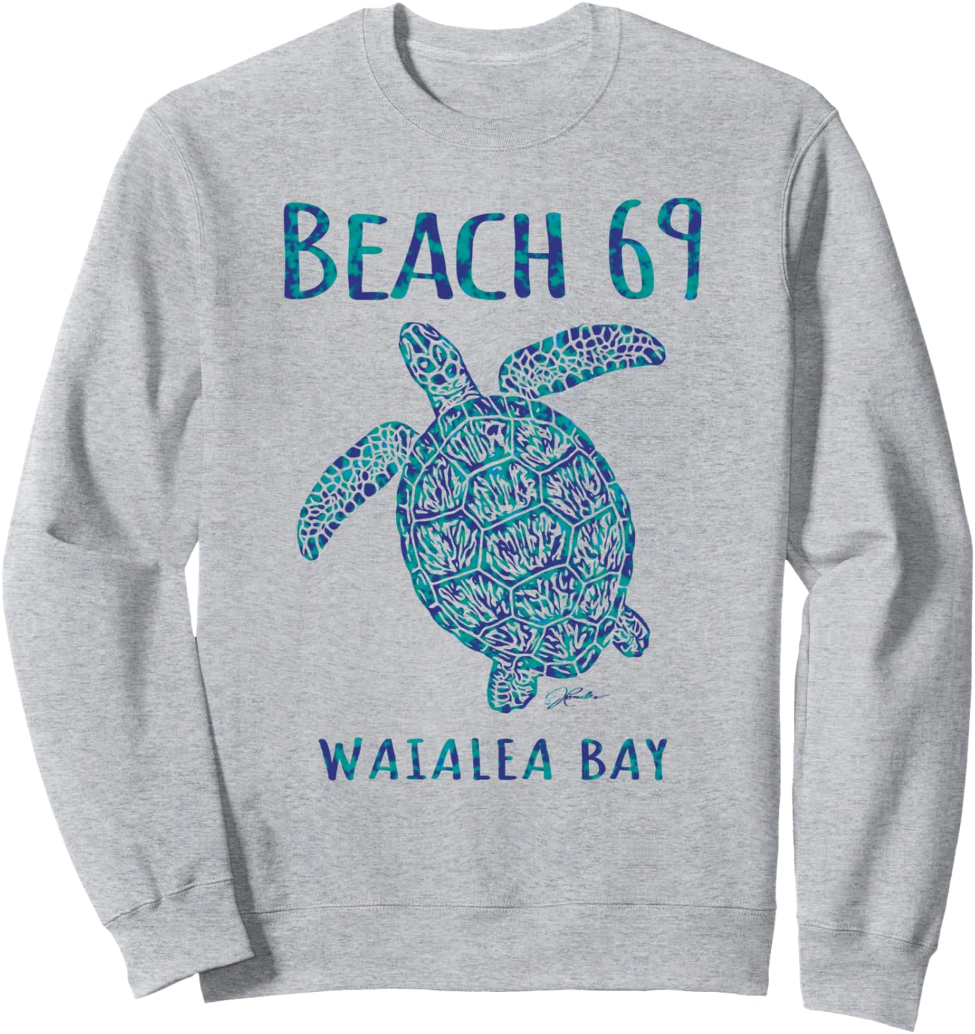 

JCombs: Пляж 69, залив Вайареа, остров Гавайи, гавайская толстовка, серая (серый меланж), размер S