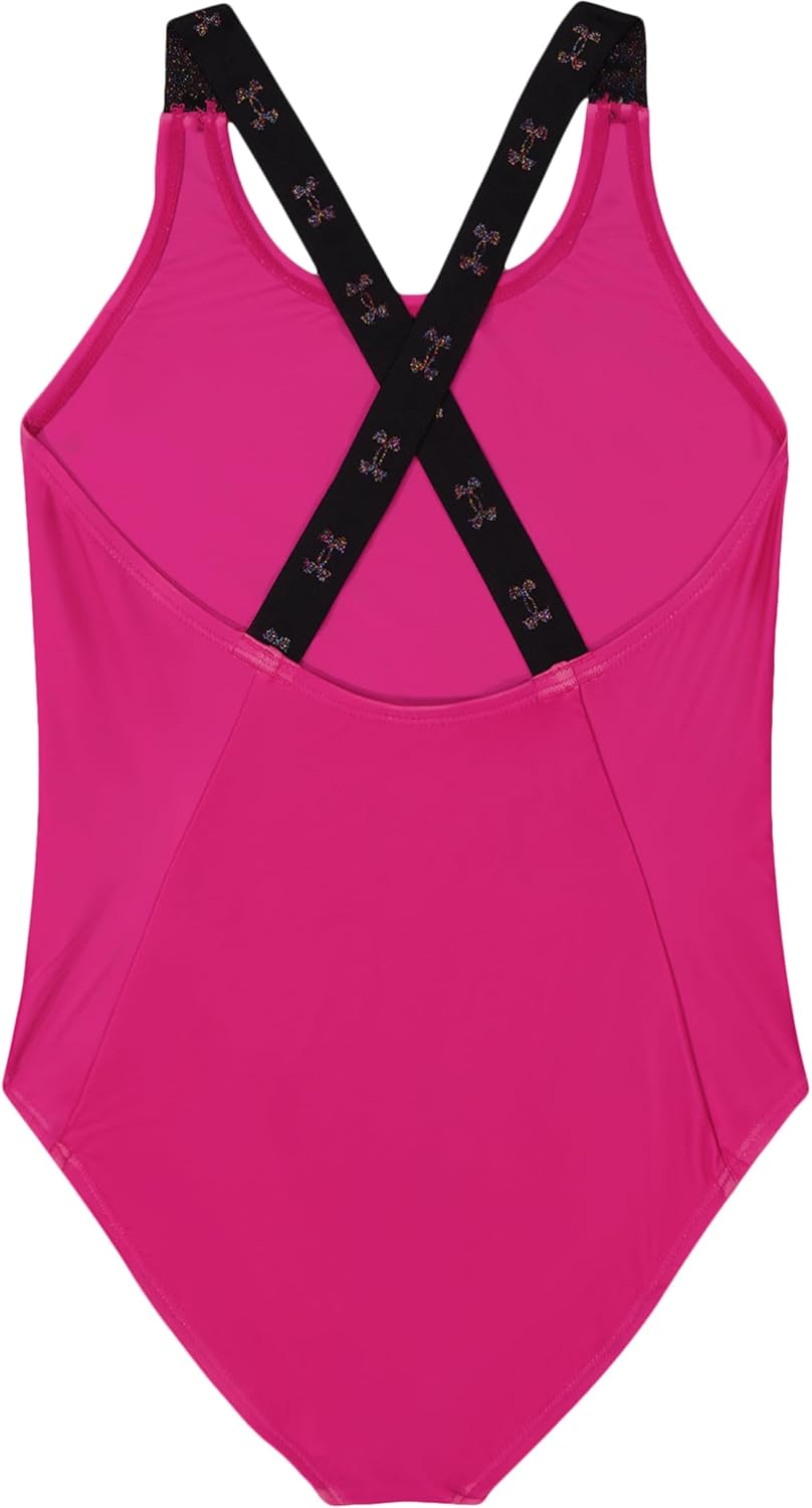 Under Armour Girls Girls' One Piece Swimsuit, Rebel Pink Racer — фото 2
