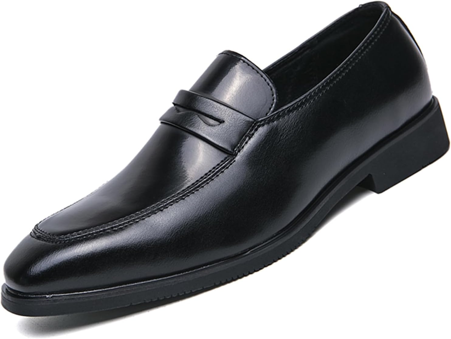 

Мужские двухцветные кожаные слипоны EGGDK, комфортные, с невысоким каблуком, легкие, нескользящие, для офиса, свадеб и повседневной носки, черный