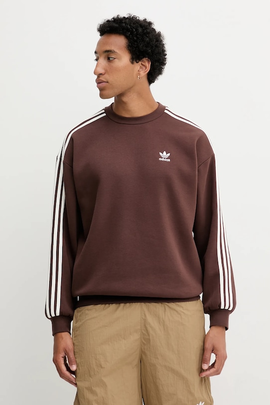 

Оверсайз худи с круглым вырезом Adidas Originals, коричневый