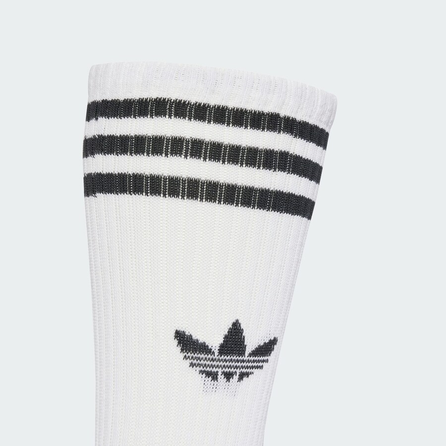Носки ADIDAS ORIGINALS 3-Stripes High Crew 3 Pairs, White — фото 3
