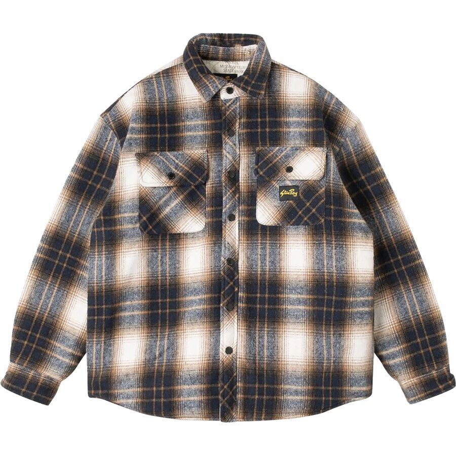 

Стеганая клетчатая рубашка-куртка - мужская Stan Ray Stan Ray, Navy Plaid