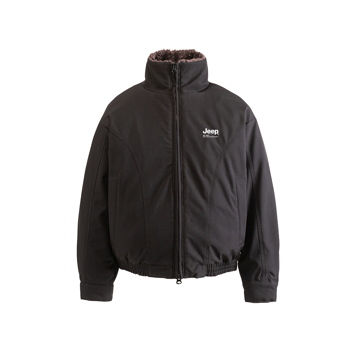 

Пуховик Unisex Stand Collar Moderate Others Jeep, pure черный