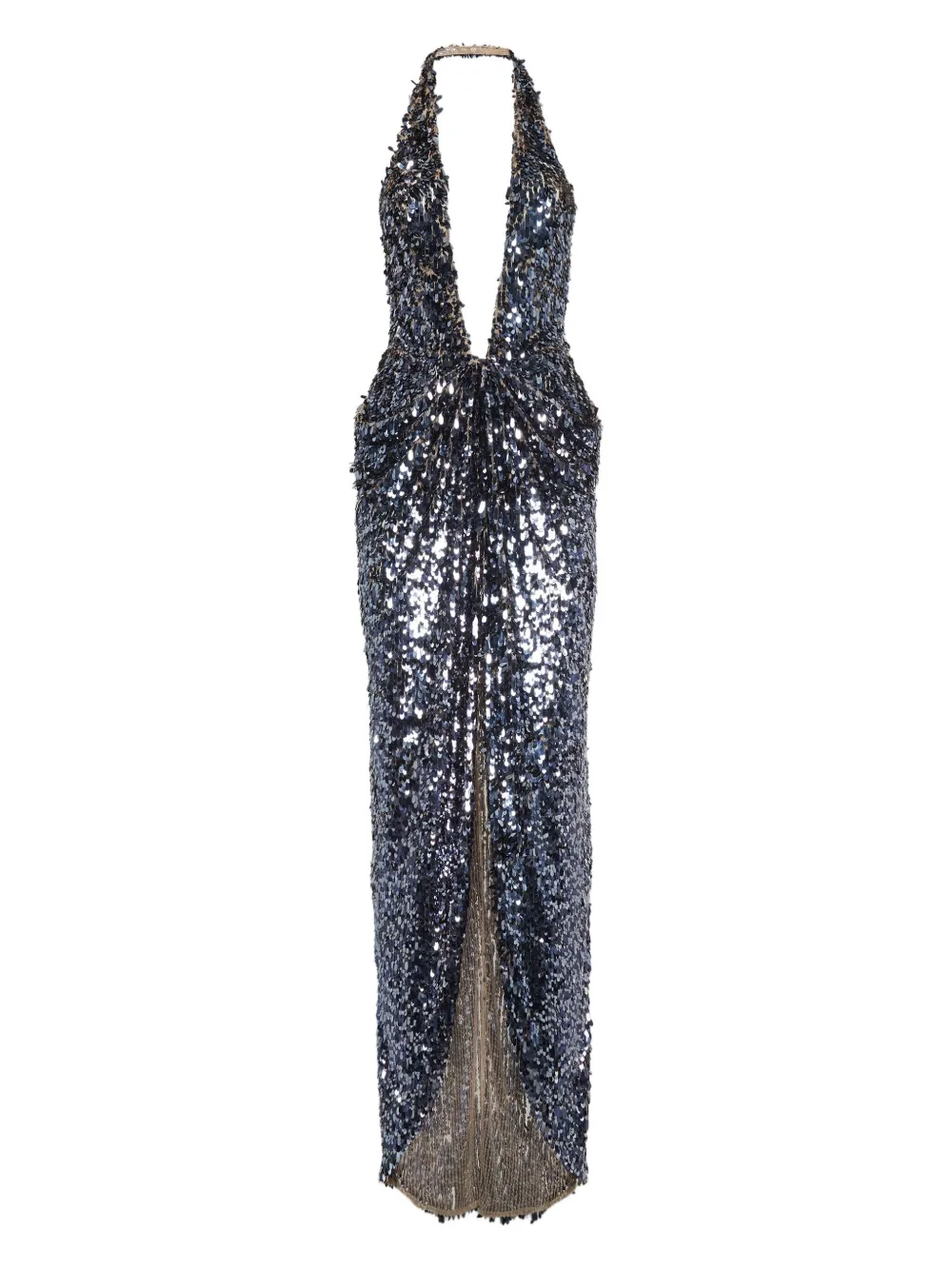 Платье макси с пайетками Dsquared2, синий