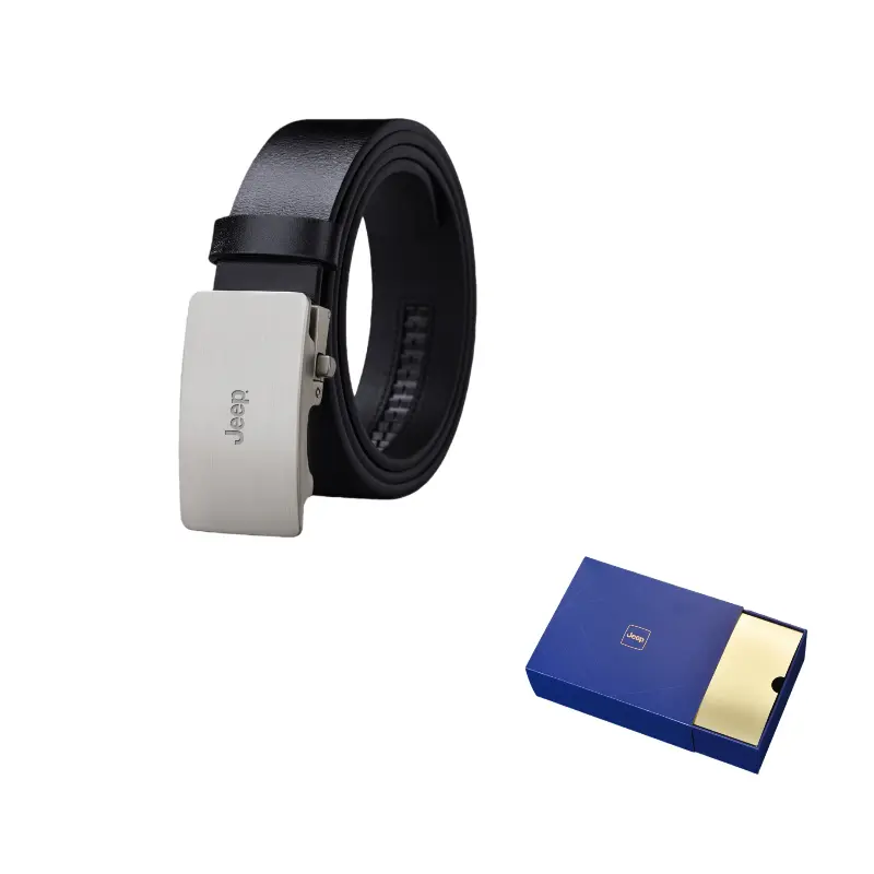 

Ремень мужской из сплит-кожи с пряжкой из цинкового сплава, 3,5 см Jeep, черный gunmetal buckle