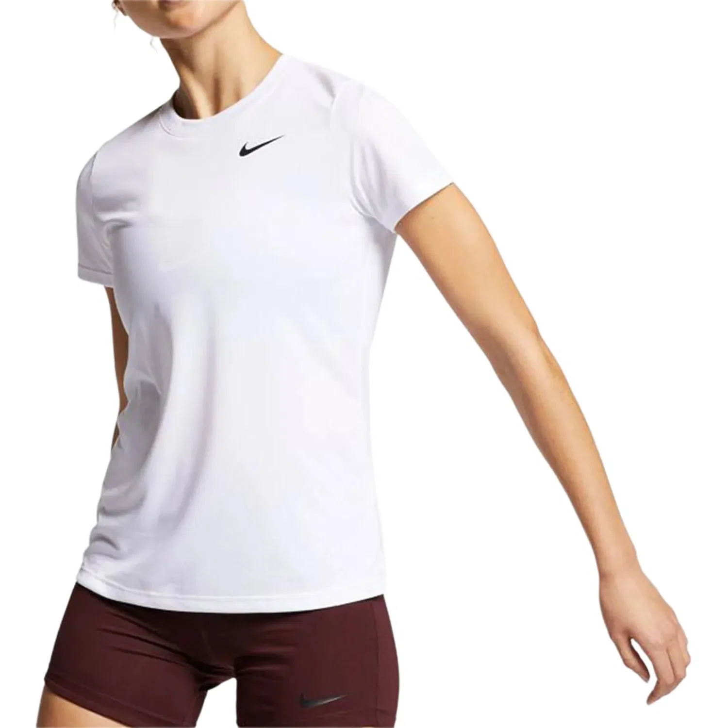 Футболка женская белая crew neck Nike, White — фото 4