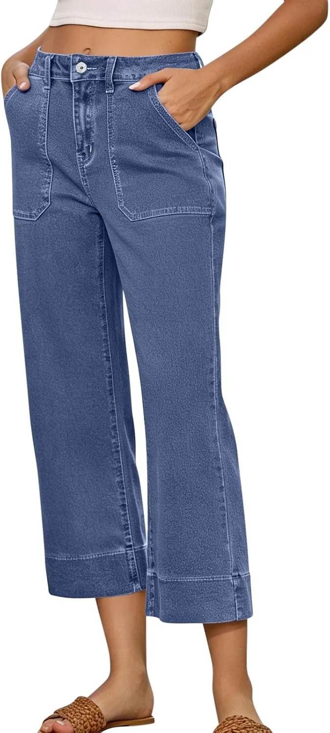 

Женские капри джинсы Straight Leg Stretch Denim Zzalalana