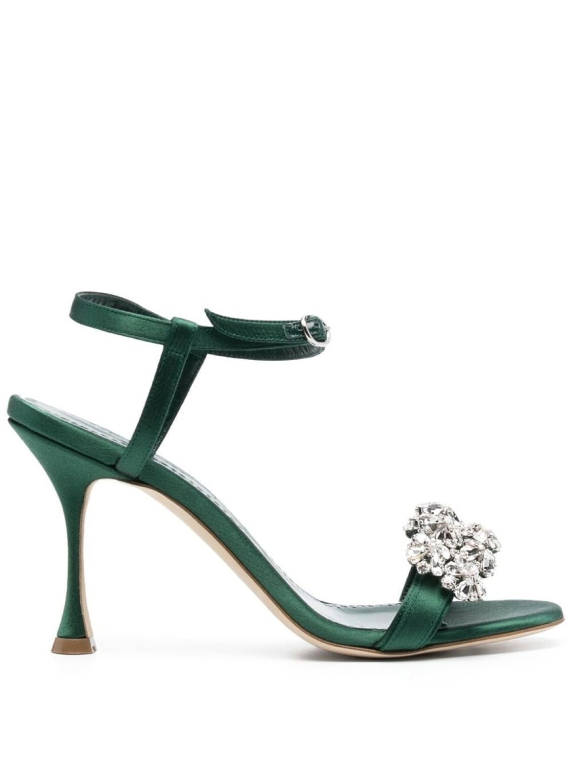 

Manolo Blahnik босоножки с кристаллами, зеленый