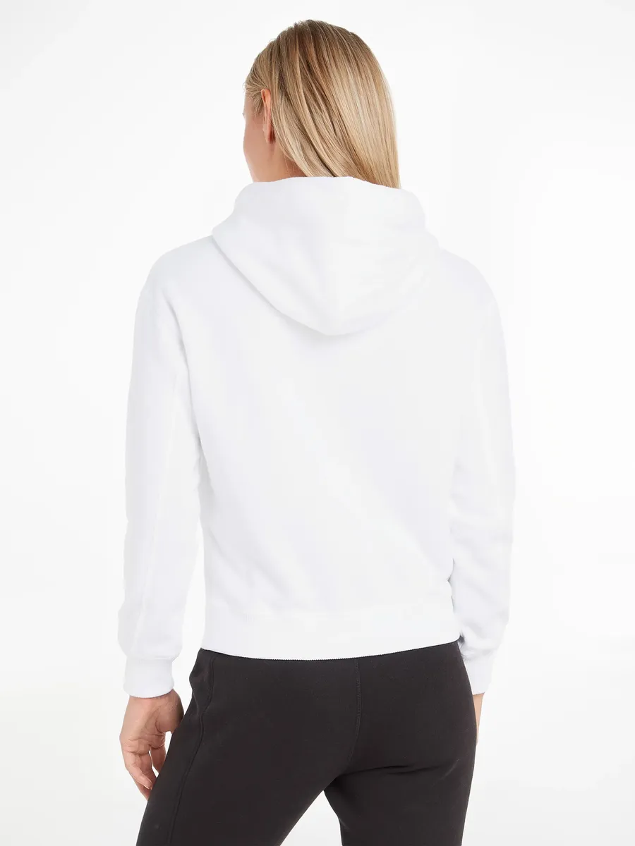 Толстовка Calvin Klein Jeans с капюшоном "CK EMBROIDERY HD" и вышивкой монограммы CK, белый — фото 2