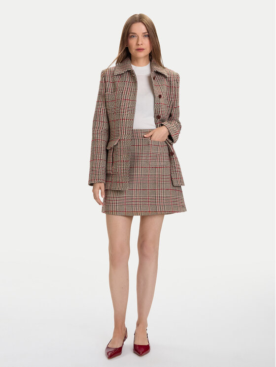 Мини-юбка regular fit Seasonal WW0WW48265 Tommy Hilfiger, бежевый — фото 2