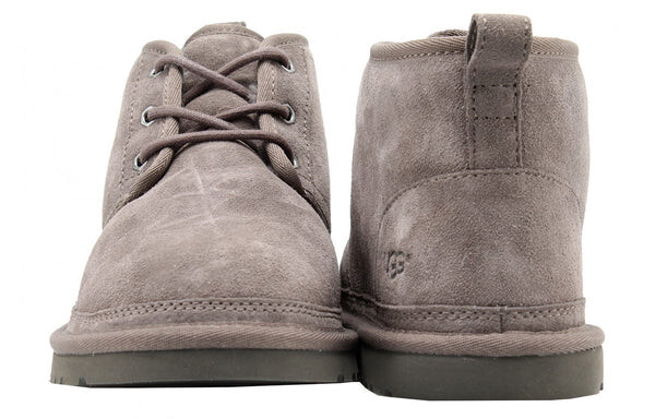 Зимние ботинки мужские Ugg на шнуровке, серый — фото 4