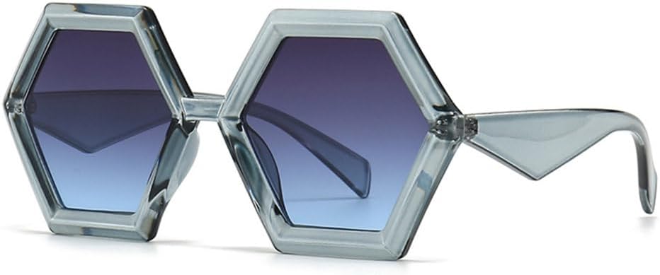 

Солнцезащитные очки в стиле ретро Polygon для женщин, градиентные оттенки Tea Shades, модные солнцезащитные очки для мужчин, двухцветные солнцезащитные очки MTZJH, C6 Grey Blue