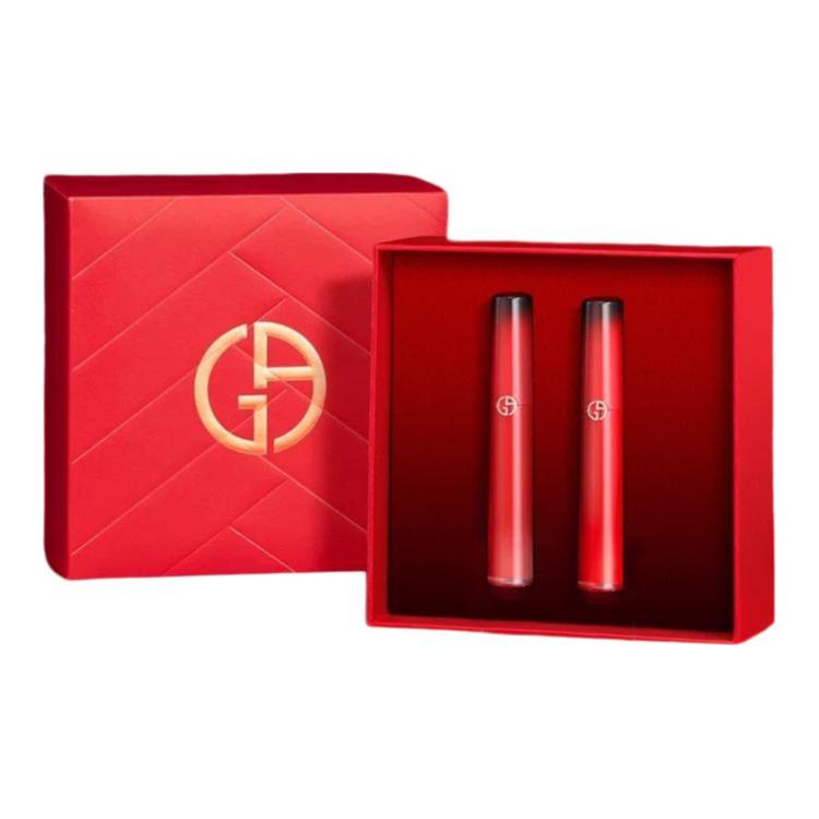 

GIORGIO ARMANI AMANI PASSION Box Limited Edition красный тюбик жидкая помада дуэт Velour 6,5мл+6,5мл