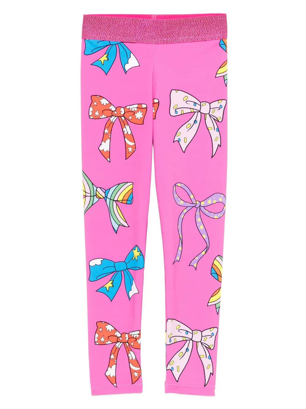 

Леггинсы с бантом и блестящим поясом Stella McCartney Kids, розовый
