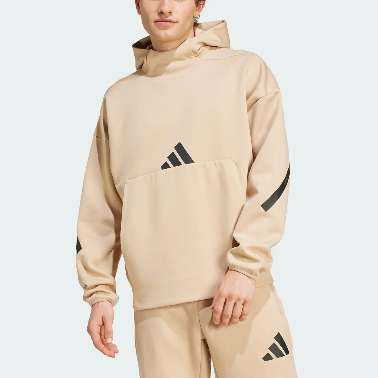 Бесплатная доставка с худи Z.N.E. Adidas, Magic Light Umber — фото 4