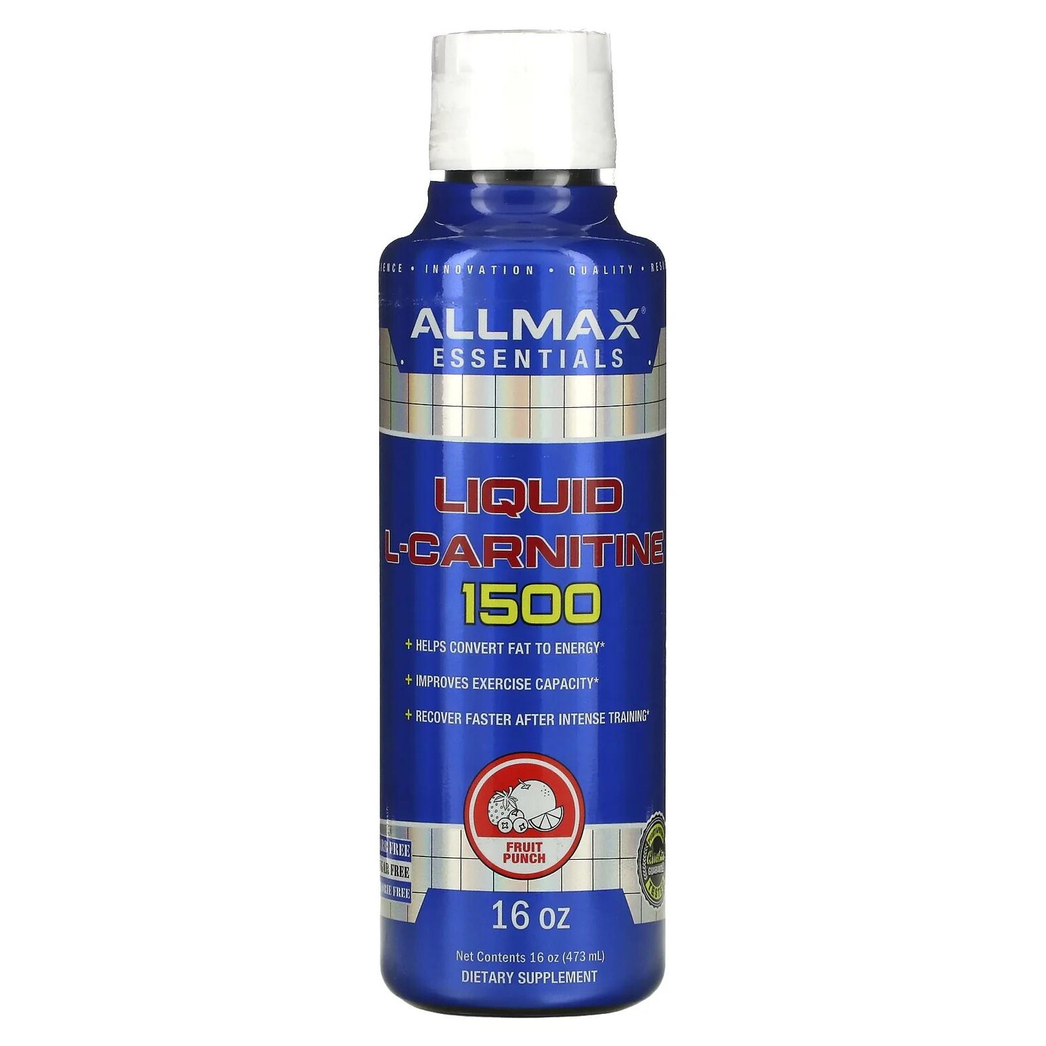 

ALLMAX Nutrition Жидкий L-карнитин 1500 фруктовый пунш 16 унций (473 мл)