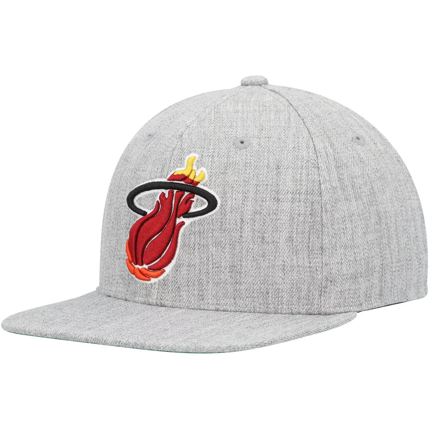 

Мужская кепка Mitchell & Ness Heather Grey Miami Heat Hardwood Classics 2.0 Snapback