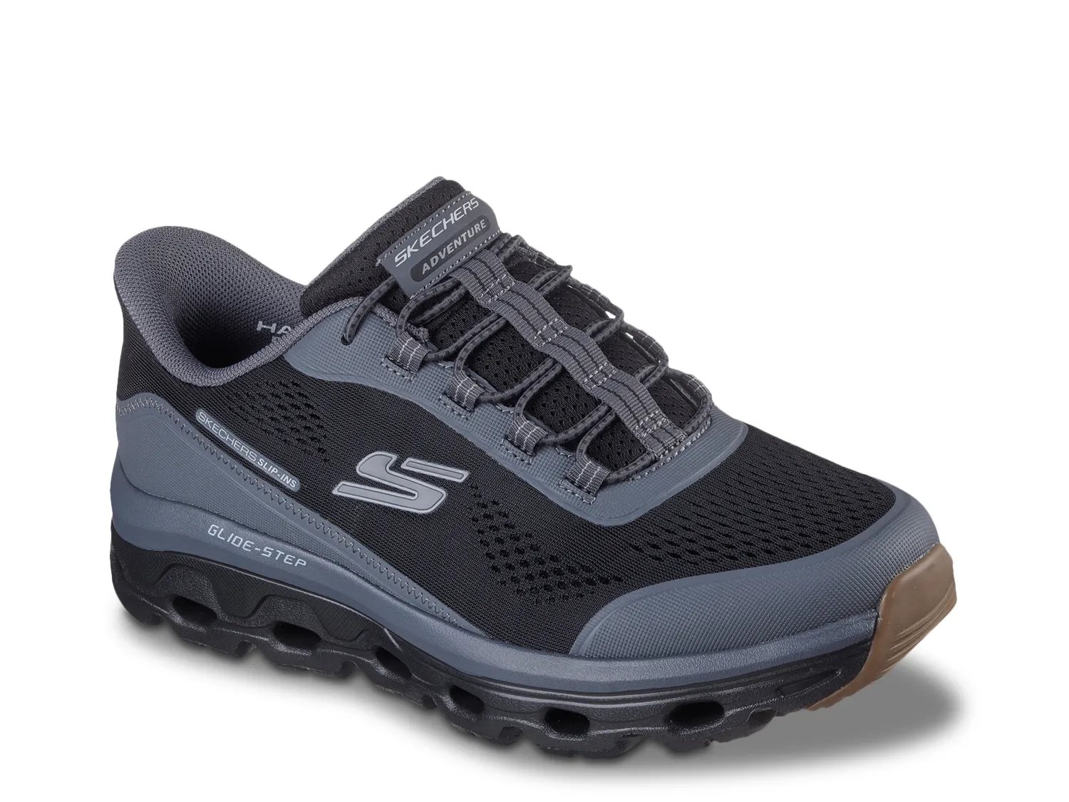 

Кроссовки Skechers Hands Free Slip-ins: Glide Step Sole Glover Peak Sneaker - Men's, черный/серый