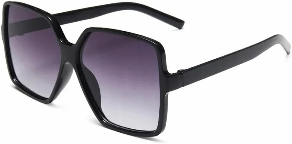 

Черные квадратные солнцезащитные очки большого размера для женщин, крупная оправа, цветные солнцезащитные очки, женские зеркальные очки унисекс с градиентным переходом цвета, очки в стиле хип-хоп GHVWYX, C8 Black-doublegray