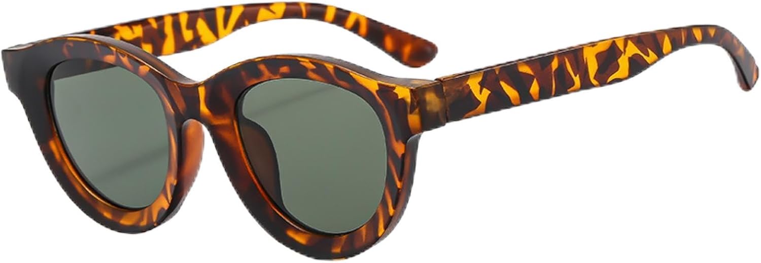 

Круглые солнцезащитные очки для мужчин и женщин в винтажном стиле с леопардовым принтом, желто-серые, в овальной оправе, солнцезащитные очки-маски с защитой от УФ-излучения UV400 WNCKSQ, C2